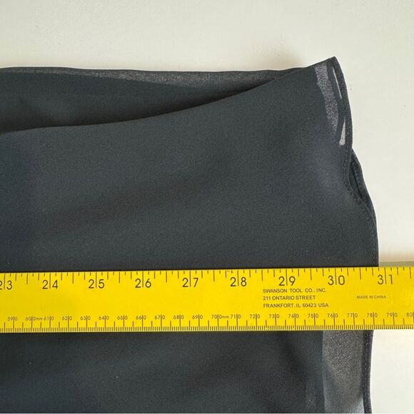 Vintage Lord & Taylor Black Crepe Full Circle Maxi Skirt Size 11/12, 29" Waist - Picture 8 of 8